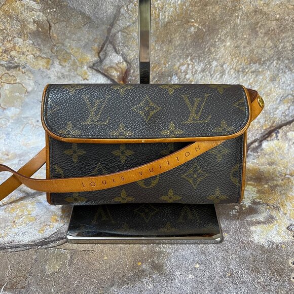 Louis Vuitton Florentine Waist Bag Brown Monogram Belt Bag Pochette - Picture 1 of 12